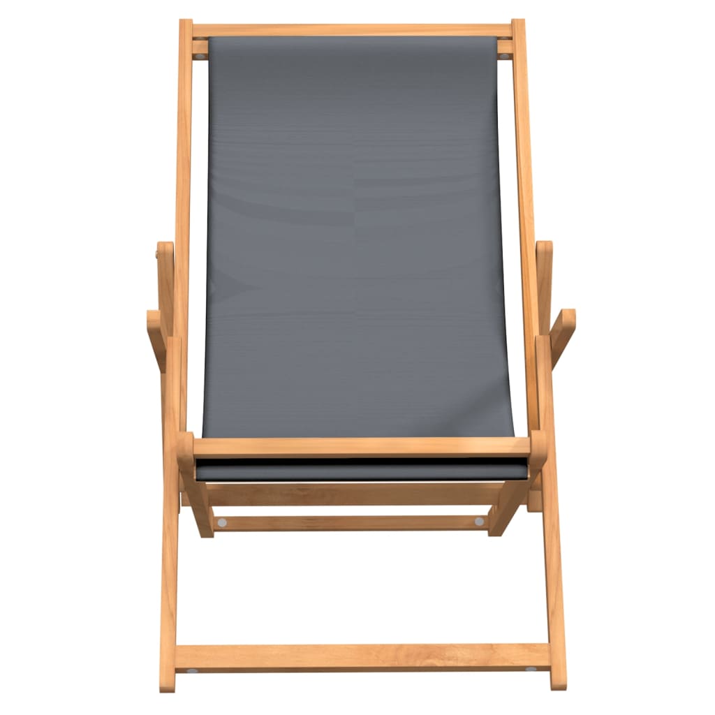 vidaXL Deck Chair Teak 22.1"x41.3"x37.8" Blue-25