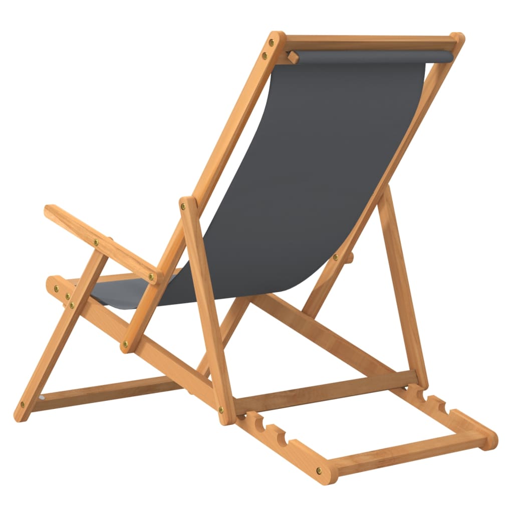 vidaXL Deck Chair Teak 22.1"x41.3"x37.8" Blue-39