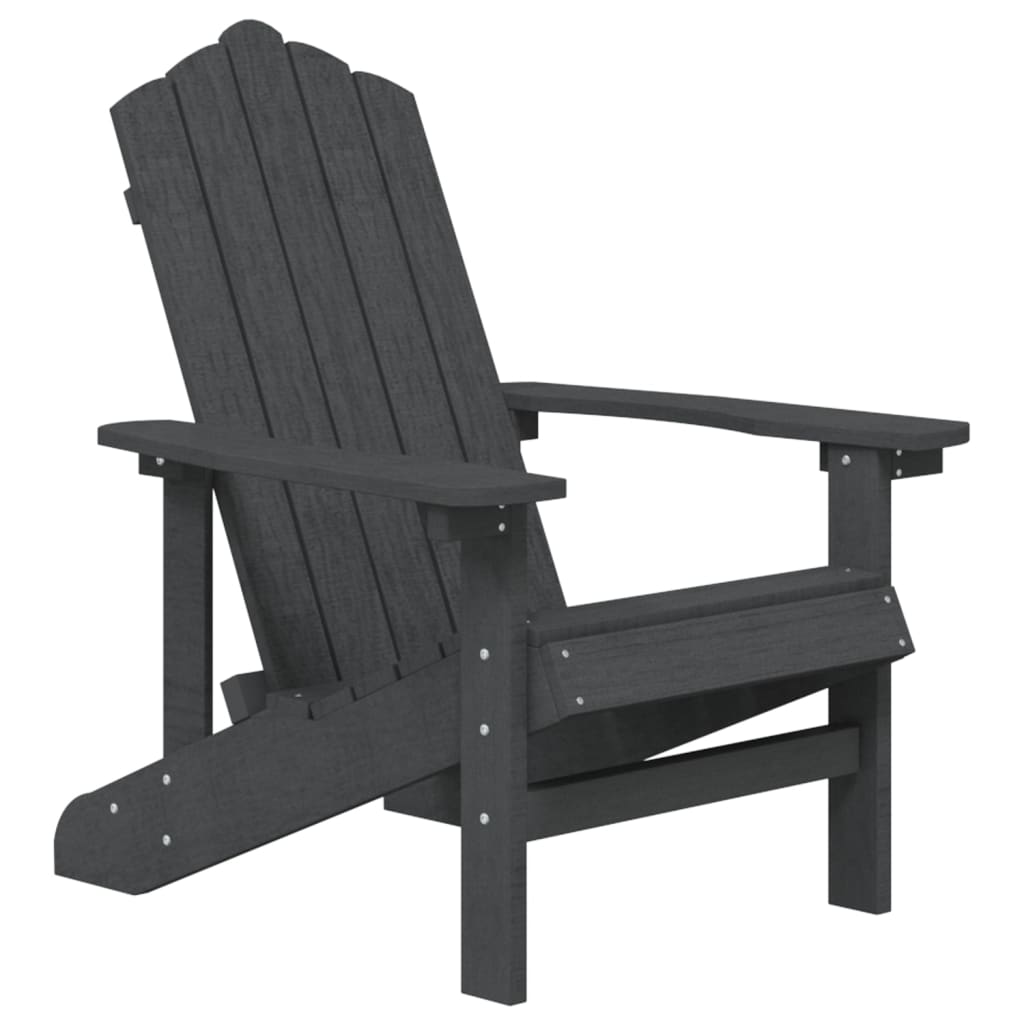 vidaXL Patio Adirondack Chair HDPE Anthracite-0