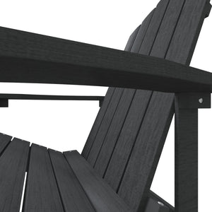 vidaXL Patio Adirondack Chair HDPE Anthracite-4