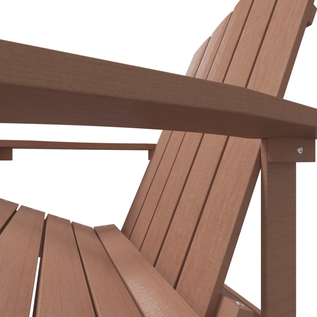 vidaXL Patio Adirondack Chair HDPE Anthracite-5