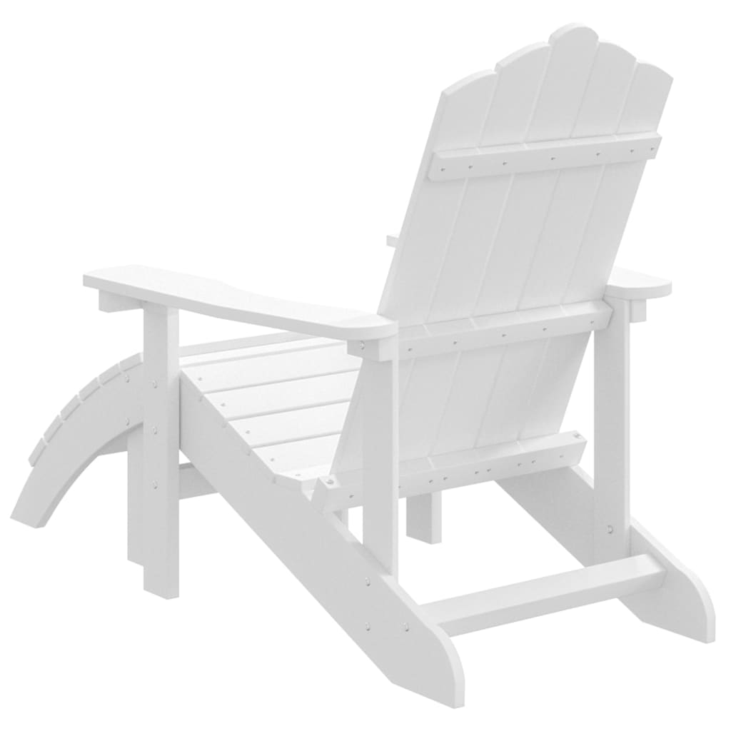 vidaXL Patio Adirondack Chair with Footstool HDPE Anthracite-18