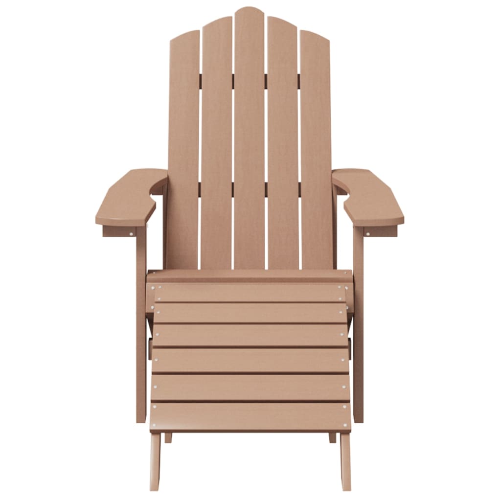 vidaXL Patio Adirondack Chair with Footstool HDPE Anthracite-26