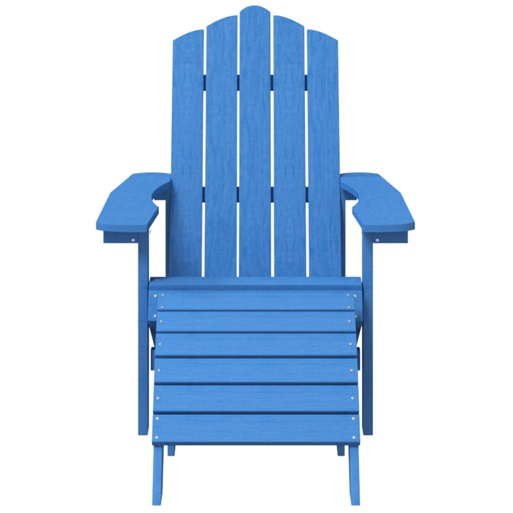 vidaXL Patio Adirondack Chair with Footstool HDPE Anthracite-11