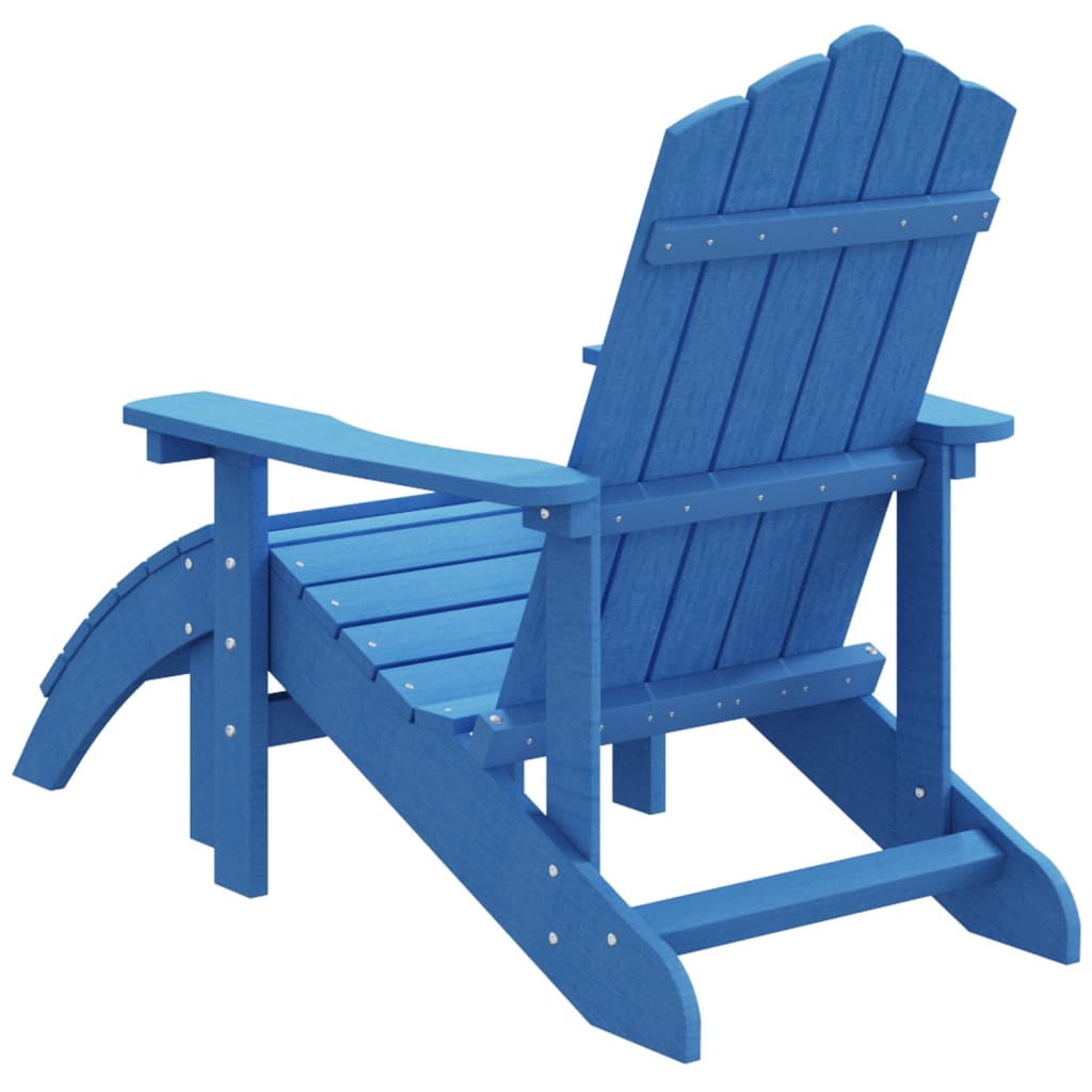 vidaXL Patio Adirondack Chair with Footstool HDPE Anthracite-17
