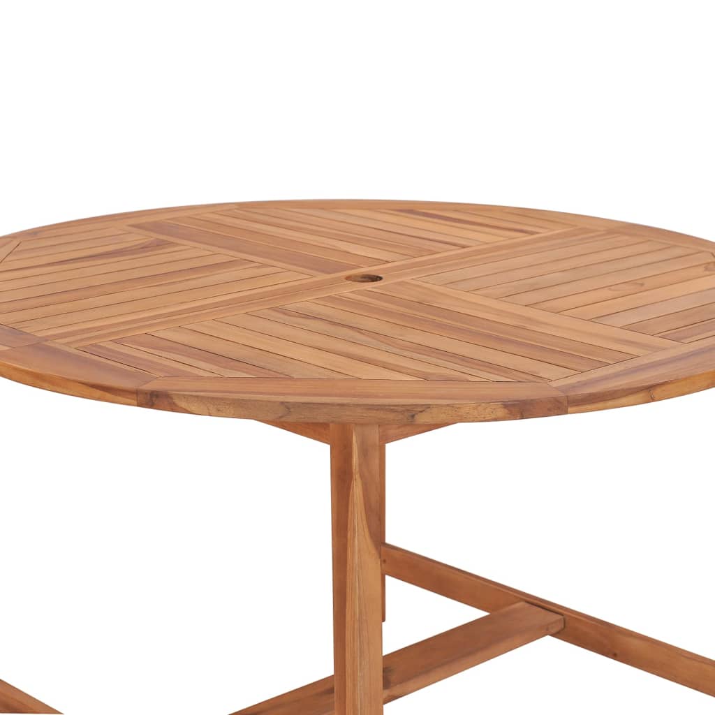 vidaXL Patio Dining Table Ø43.3"x29.5" Solid Wood Teak-1
