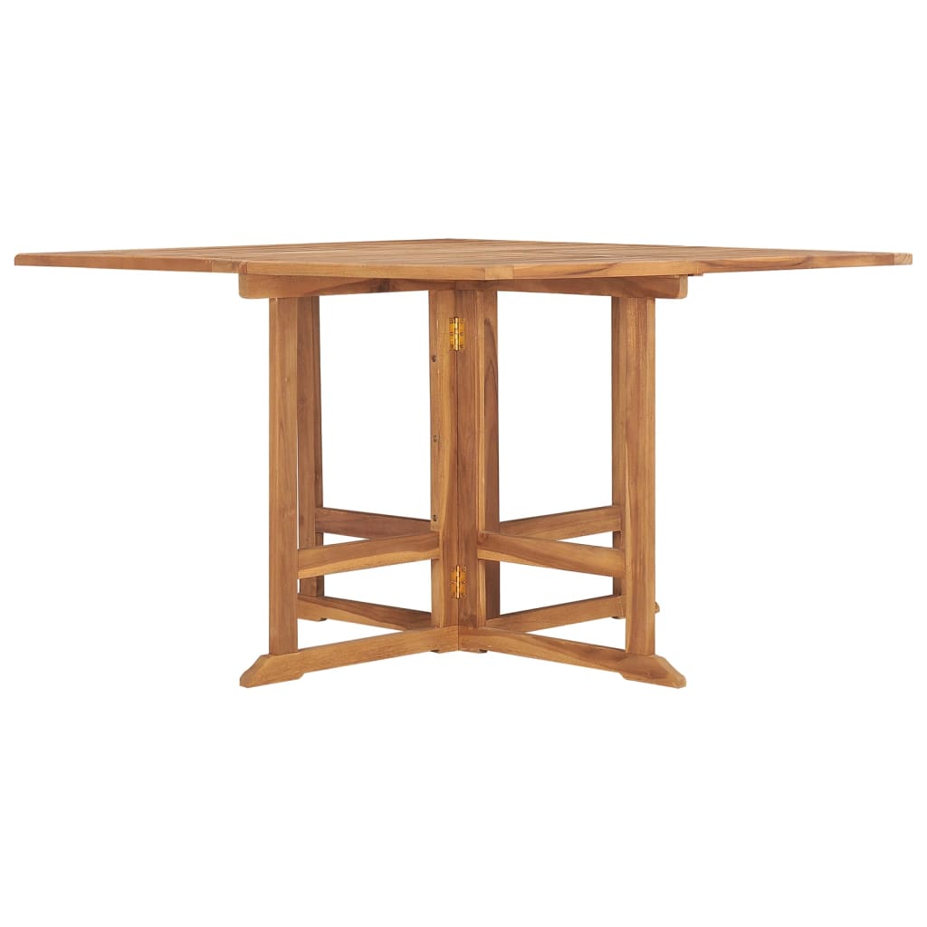 vidaXL Folding Patio Dining Table 43.3"x43.3"x29.5" Solid Wood Teak-1