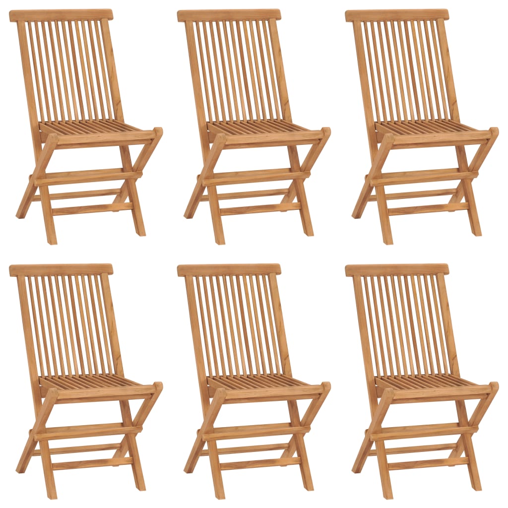 vidaXL Patio Folding Chairs Camping Garden Chair with Backrest Solid Wood Teak-27