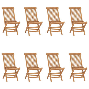 vidaXL Patio Folding Chairs Camping Garden Chair with Backrest Solid Wood Teak-20