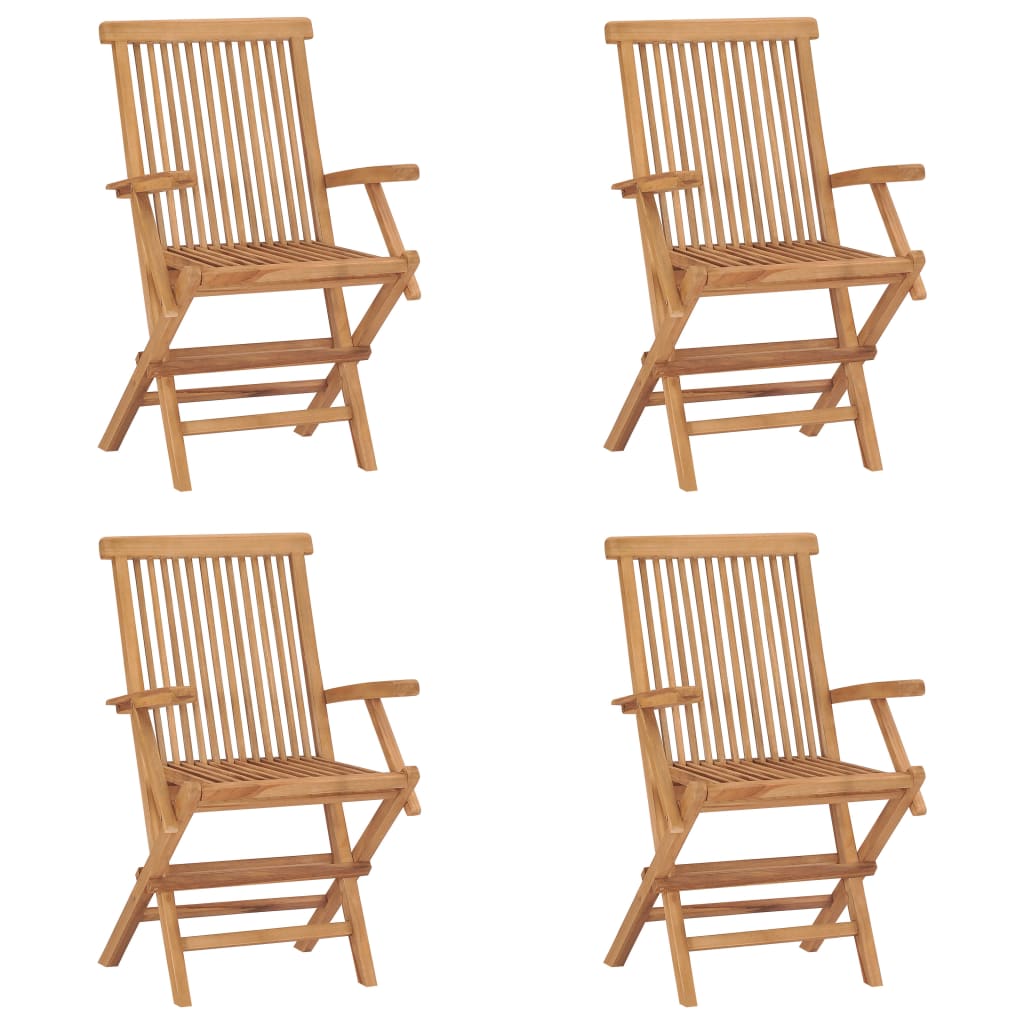vidaXL 2/3x Solid Teak Wood Folding Chairs Garden Outdoor Wooden Furniture-42