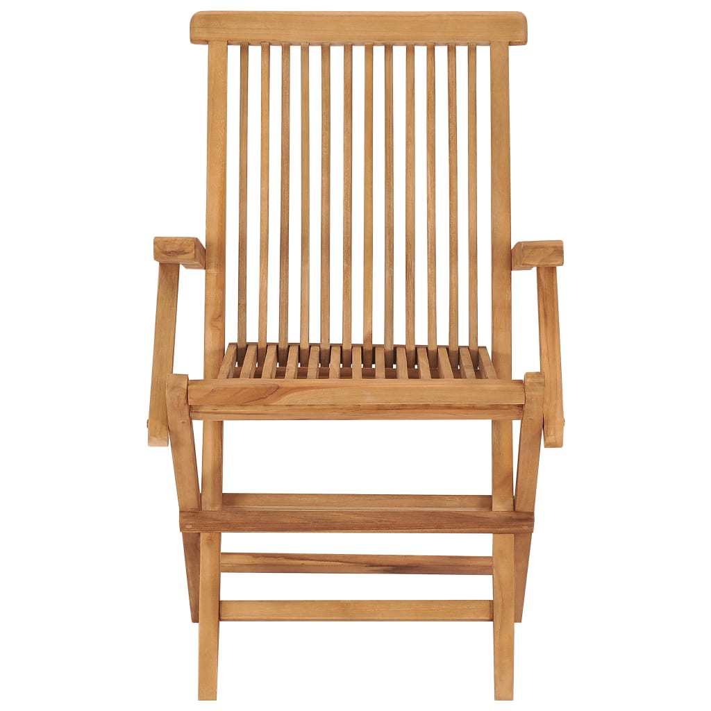 vidaXL 2/3x Solid Teak Wood Folding Chairs Garden Outdoor Wooden Furniture-27