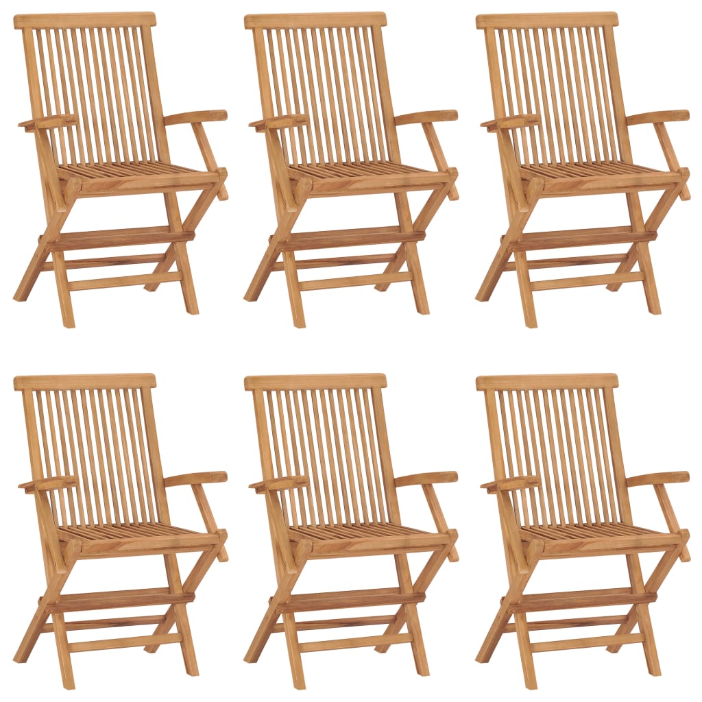 vidaXL 2/3x Solid Teak Wood Folding Chairs Garden Outdoor Wooden Furniture-40