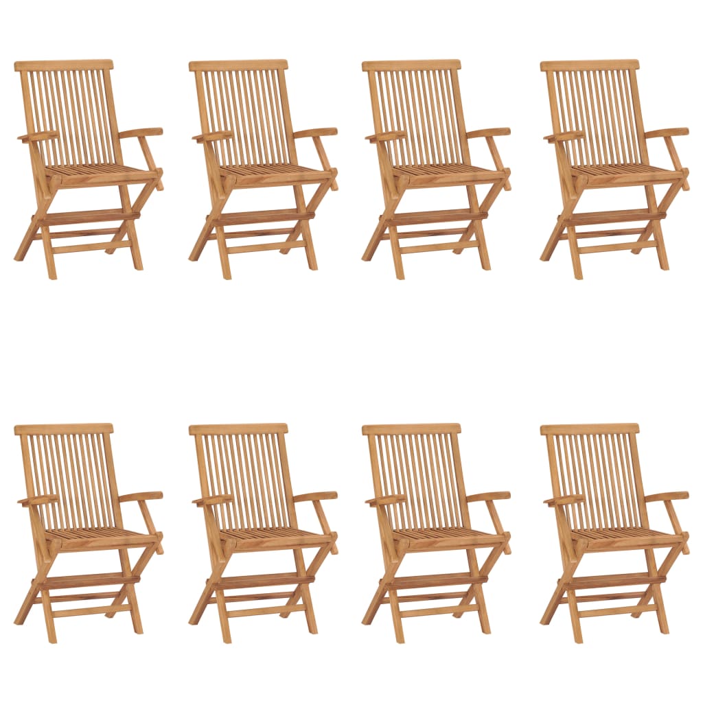 vidaXL 2/3x Solid Teak Wood Folding Chairs Garden Outdoor Wooden Furniture-37
