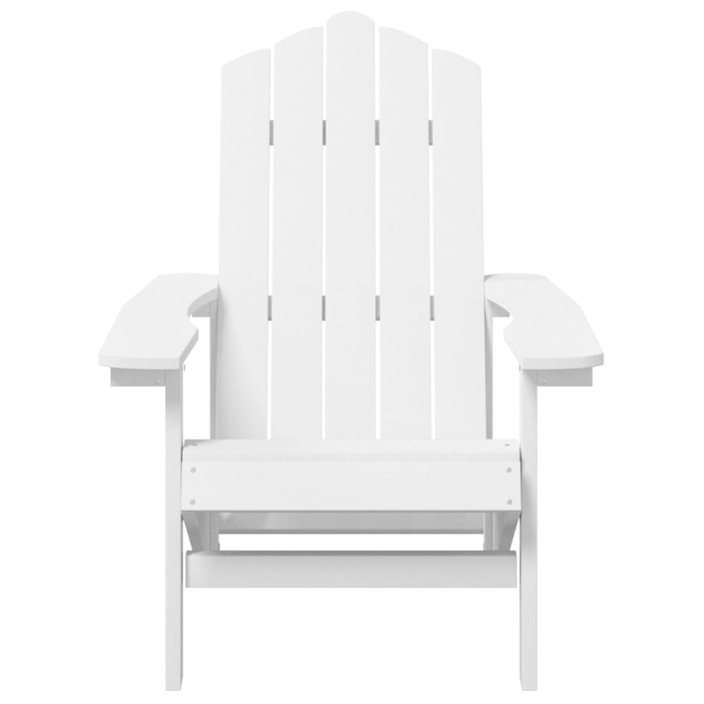 vidaXL Patio Adirondack Chairs 2 pcs HDPE White-2