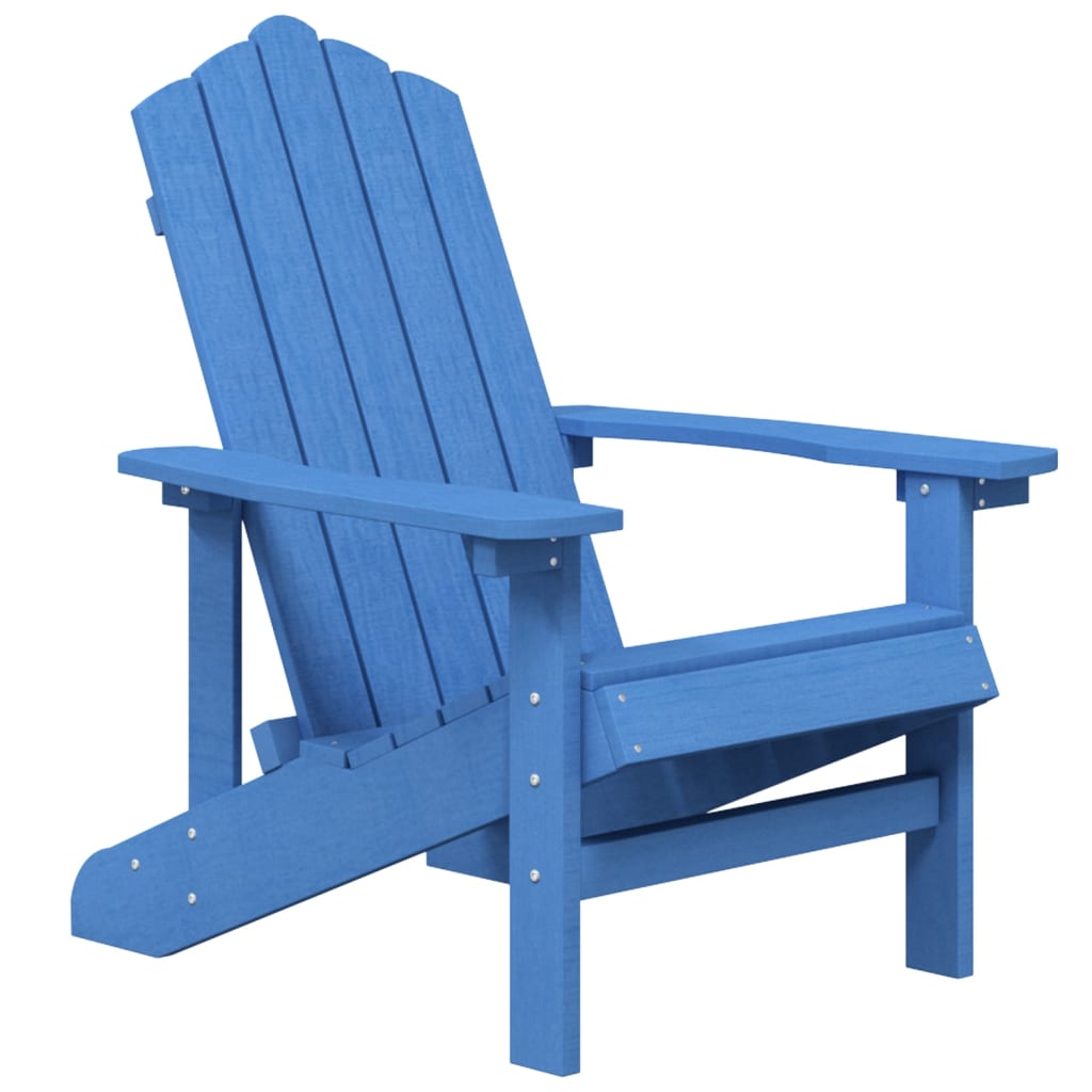 vidaXL Patio Adirondack Chairs 2 pcs HDPE Aqua Blue-1