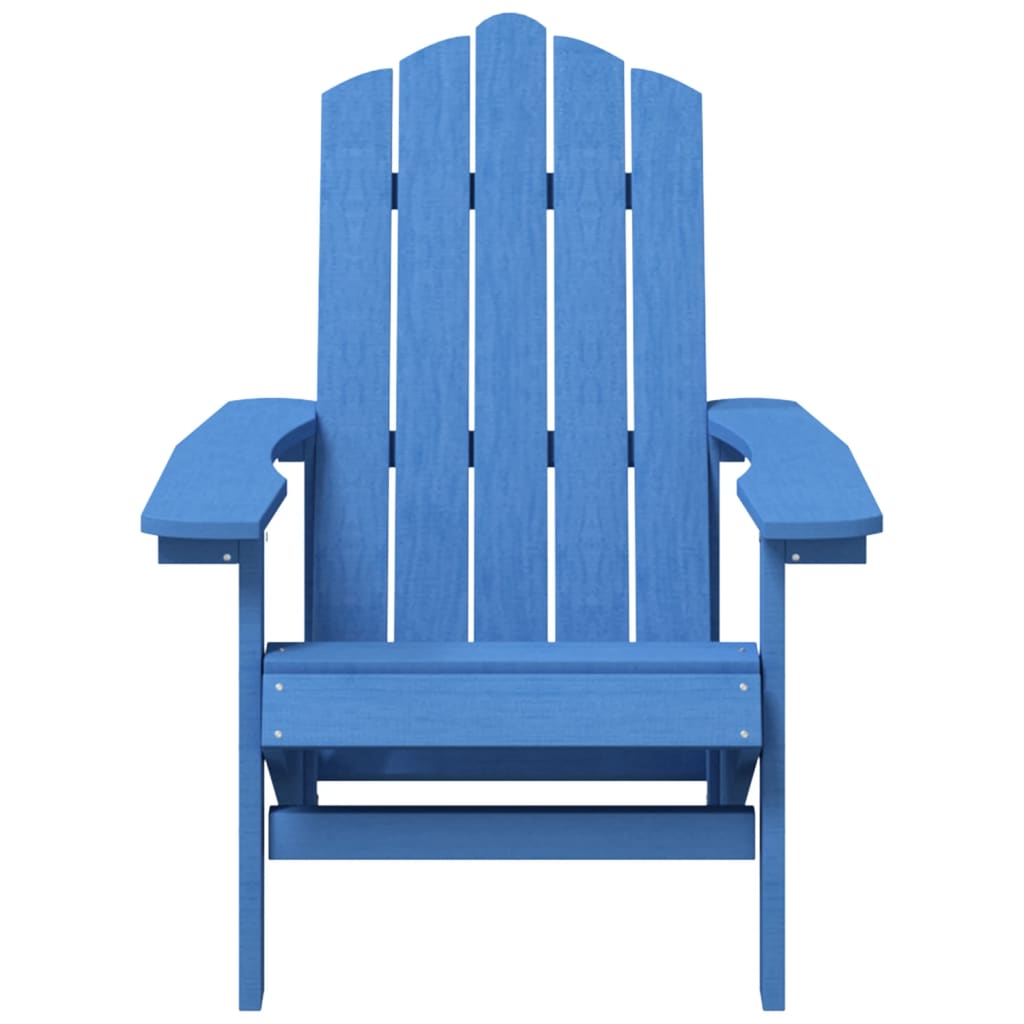 vidaXL Patio Adirondack Chair with Table HDPE Aqua Blue-3