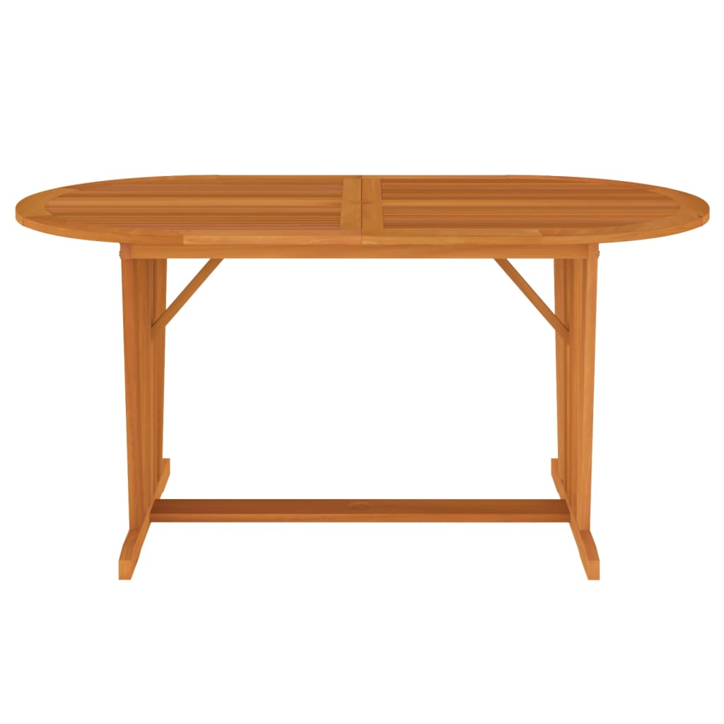 vidaXL Patio Table 63"x33.5"x29.5" Solid Wood Eucalyptus-1
