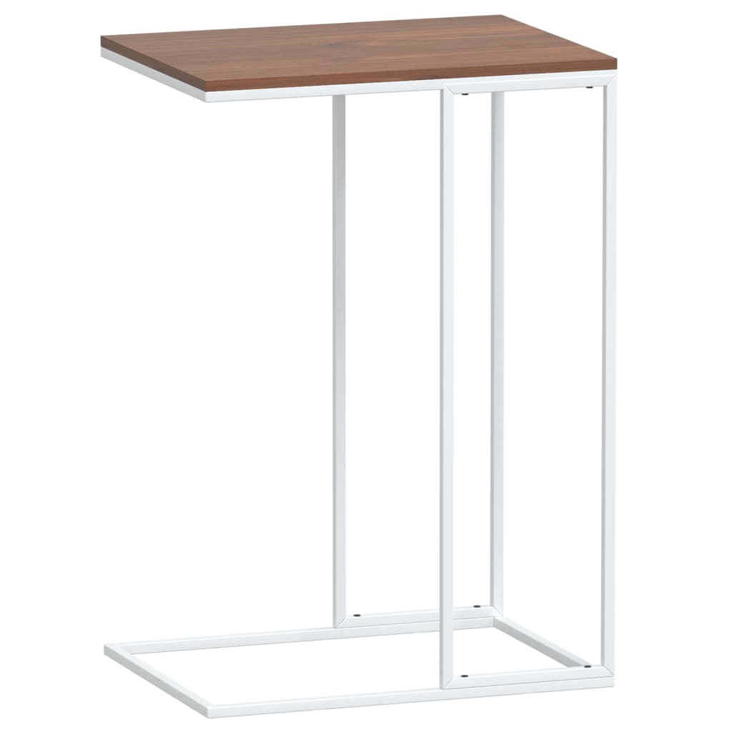 vidaXL Side Table White 15.7"x11.8"x23.2" Engineered Wood-3