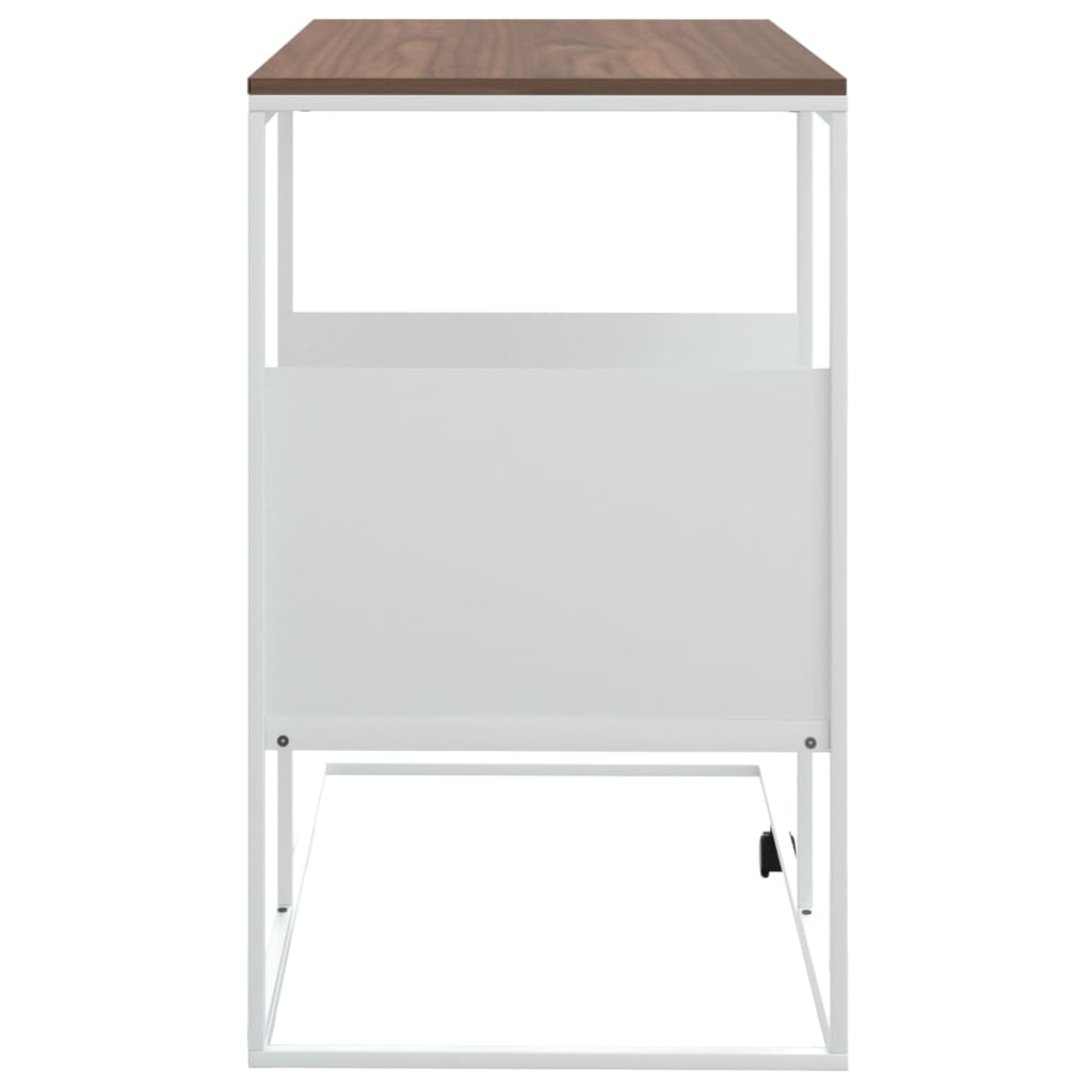 vidaXL Side Table White 21.7"x14.2"x23.4" Engineered Wood-3