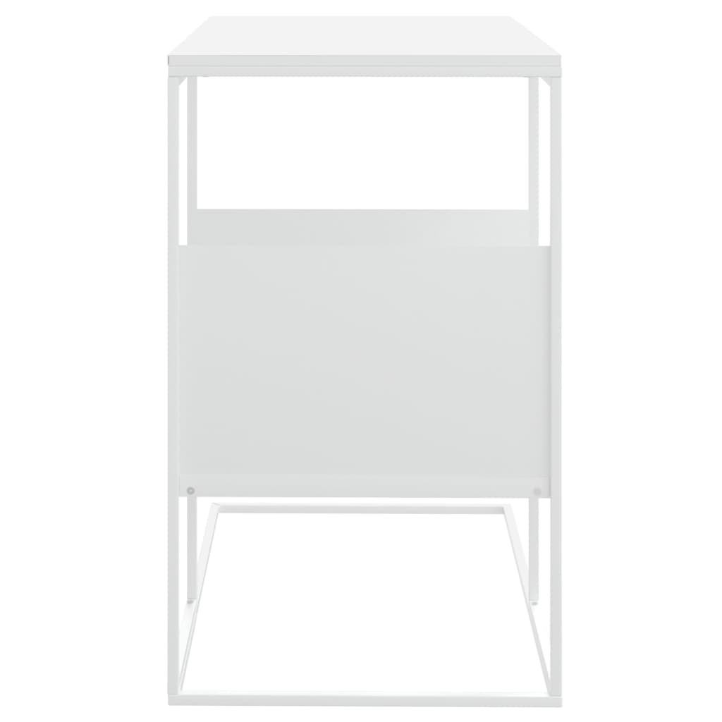 vidaXL Side Table White 21.7"x14.2"x23.4" Engineered Wood-1