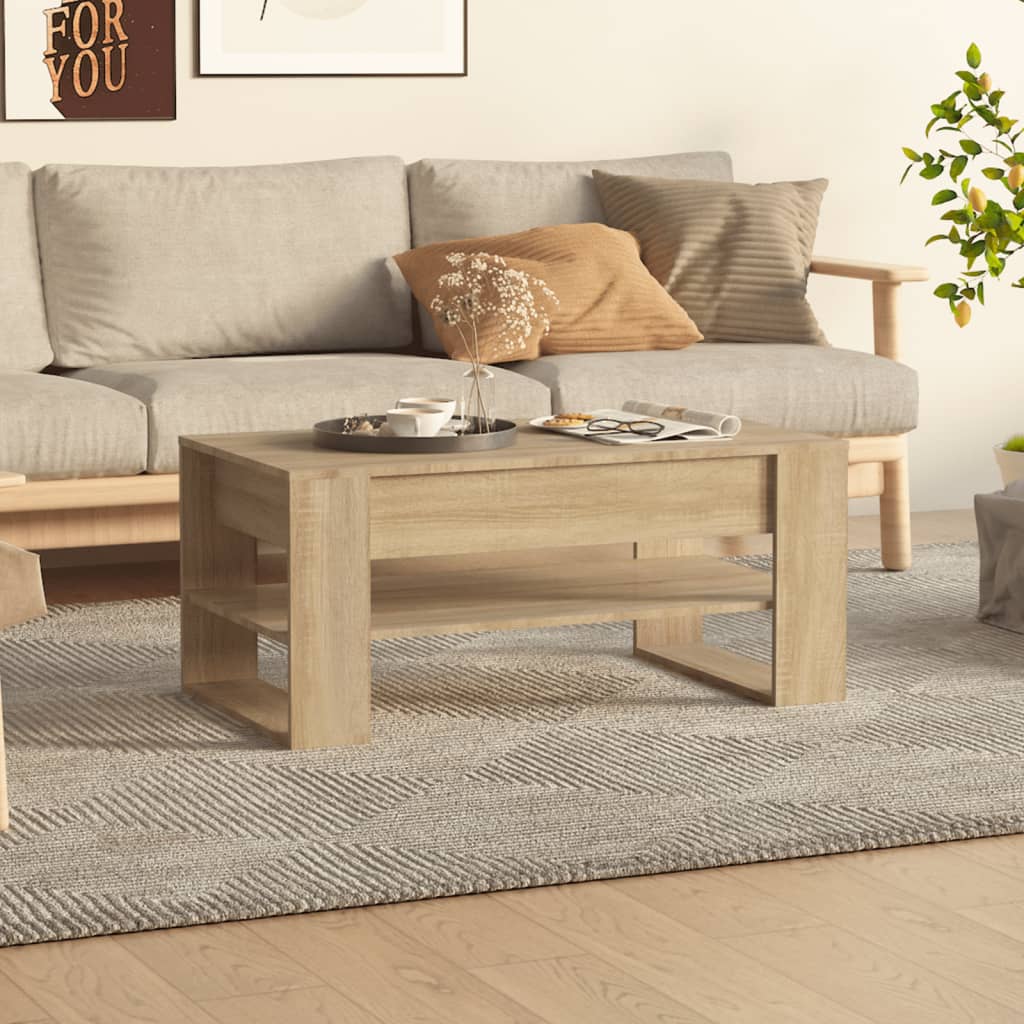 vidaXL Coffee Table Accent Table for Home Living Room Hallway Engineered Wood-50
