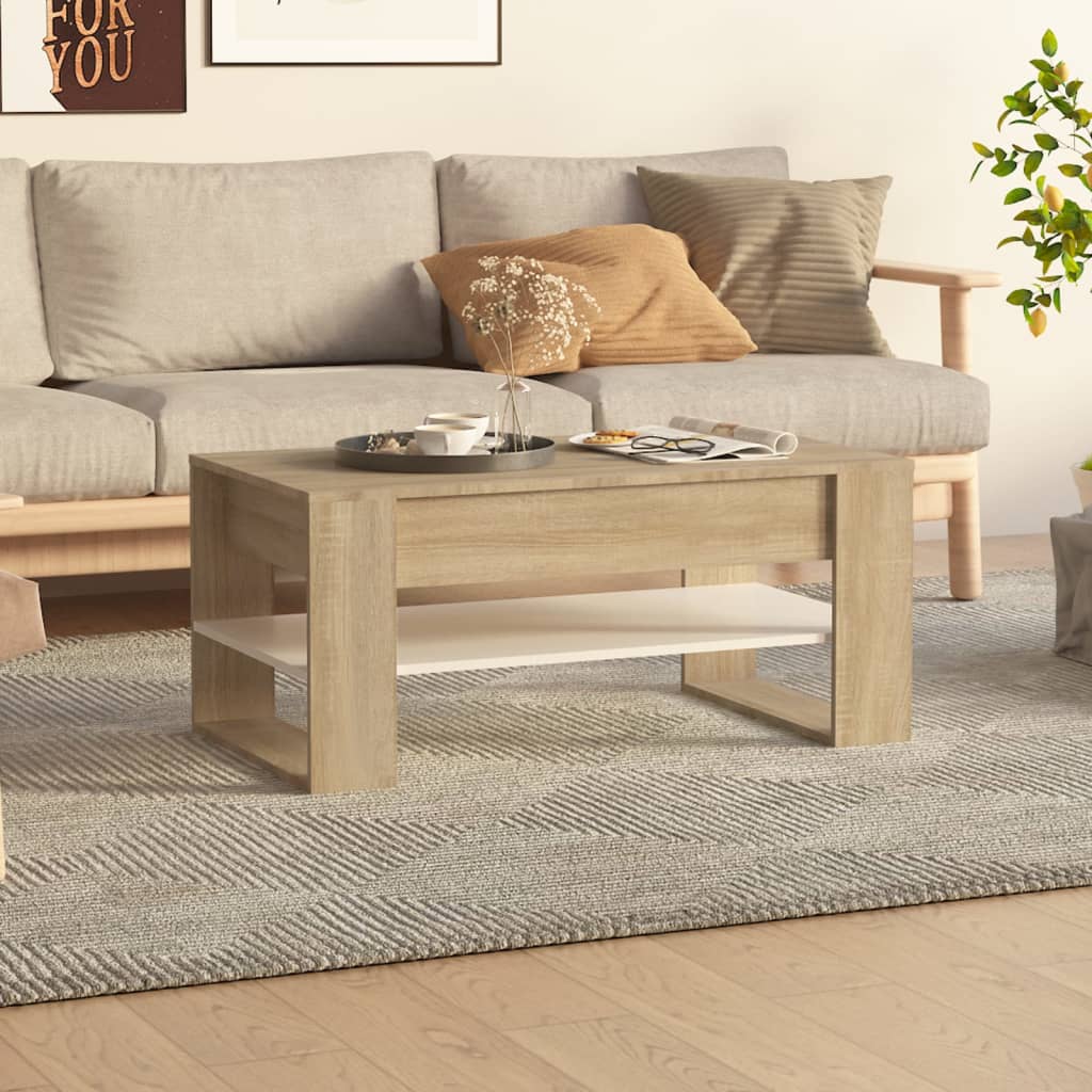 vidaXL Coffee Table Accent Table for Home Living Room Hallway Engineered Wood-33