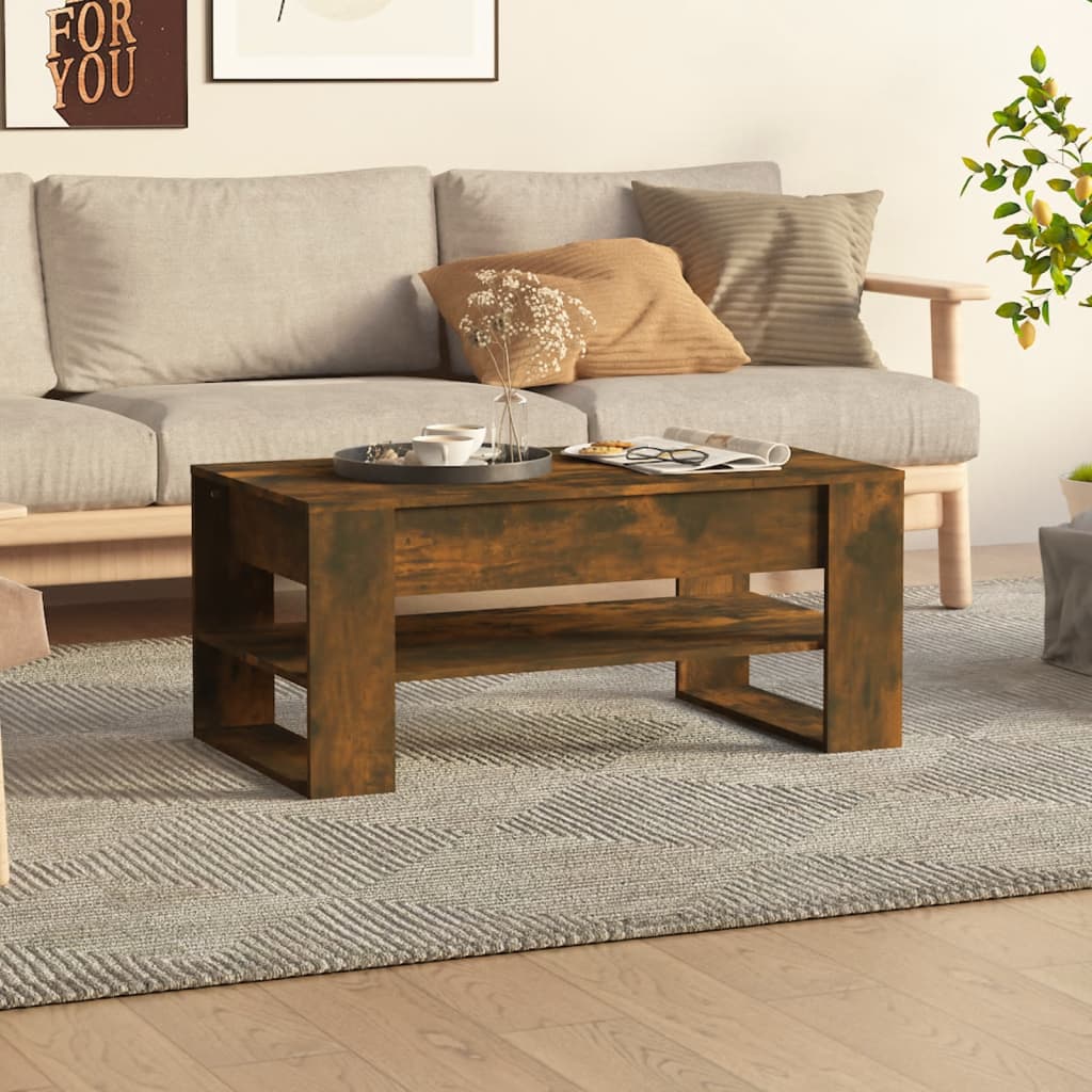 vidaXL Coffee Table Accent Table for Home Living Room Hallway Engineered Wood-35