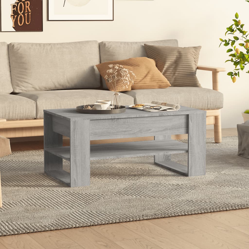 vidaXL Coffee Table Accent Table for Home Living Room Hallway Engineered Wood-0