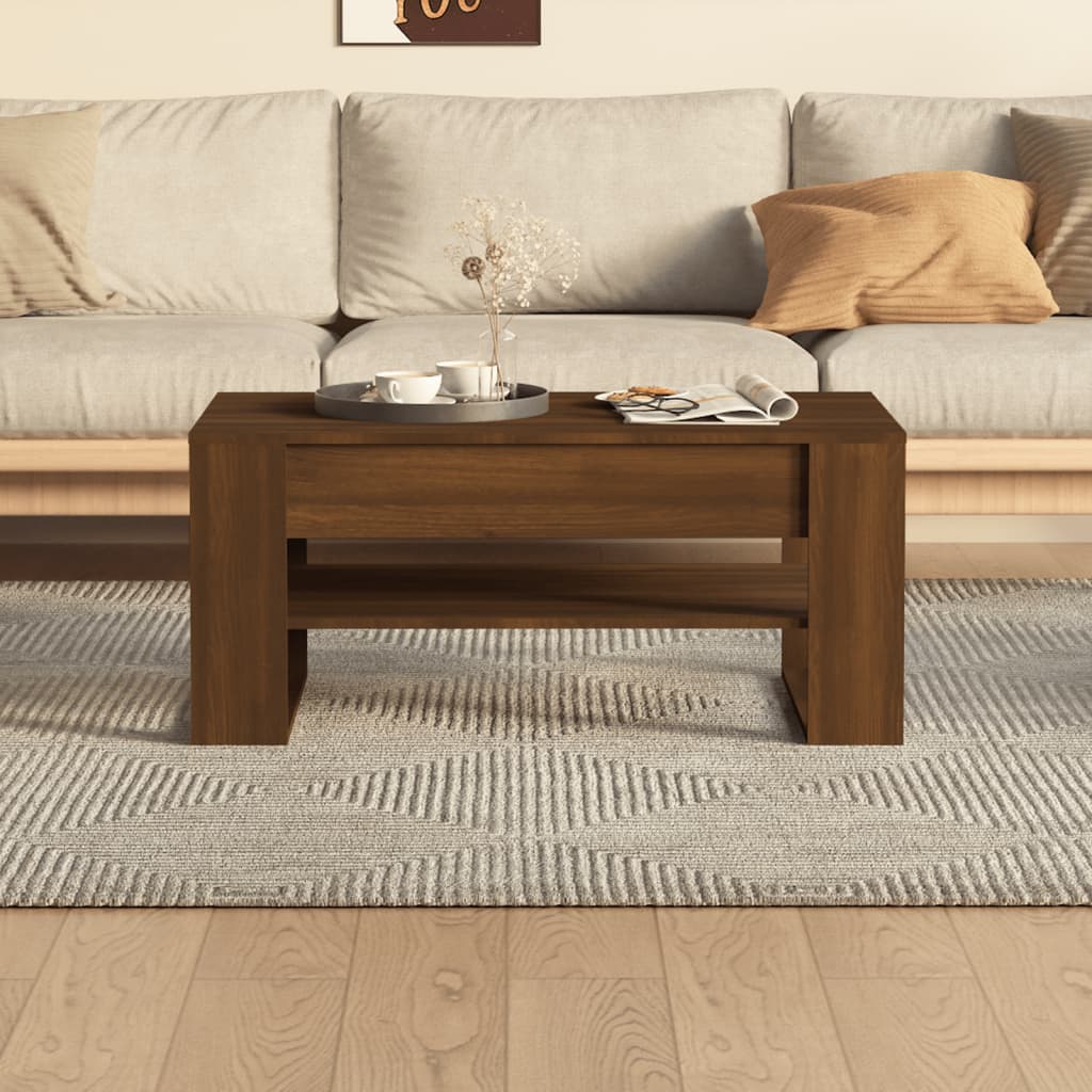 vidaXL Coffee Table Accent Table for Home Living Room Hallway Engineered Wood-34