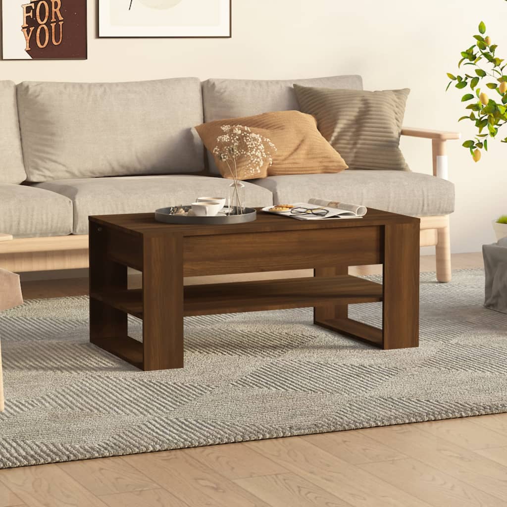 vidaXL Coffee Table Accent Table for Home Living Room Hallway Engineered Wood-28