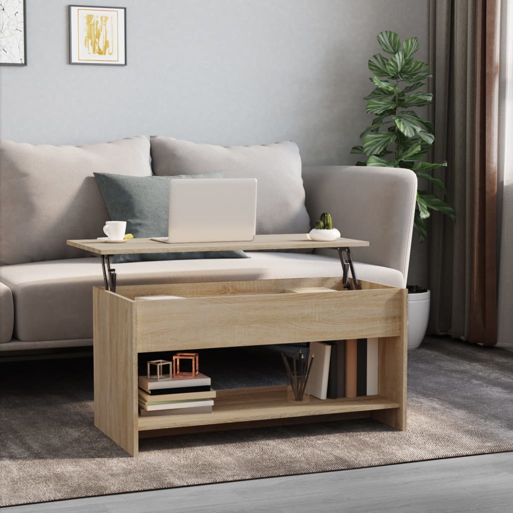 vidaXL Coffee Table Lift Top End Table Accent Side Sofa Table Engineered Wood-53