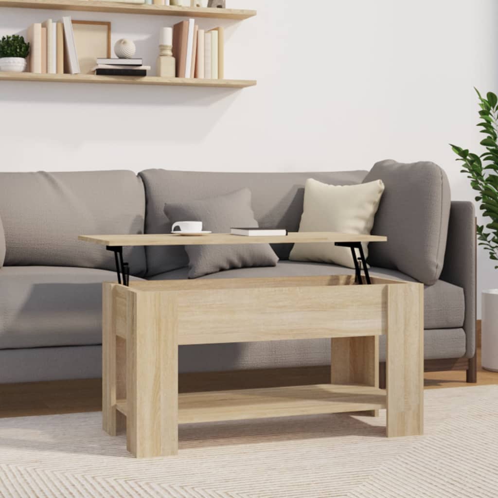 vidaXL Coffee Table Lift Top End Table Accent Side Sofa Table Engineered Wood-59