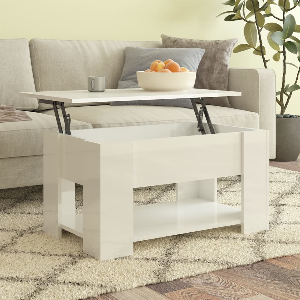 vidaXL Coffee Table Lift Top End Table Accent Side Sofa Table Engineered Wood-8