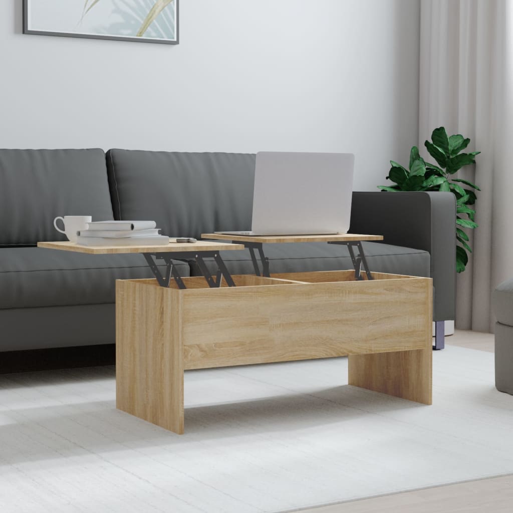 vidaXL Coffee Table Lift Top End Table Accent Side Sofa Table Engineered Wood-38