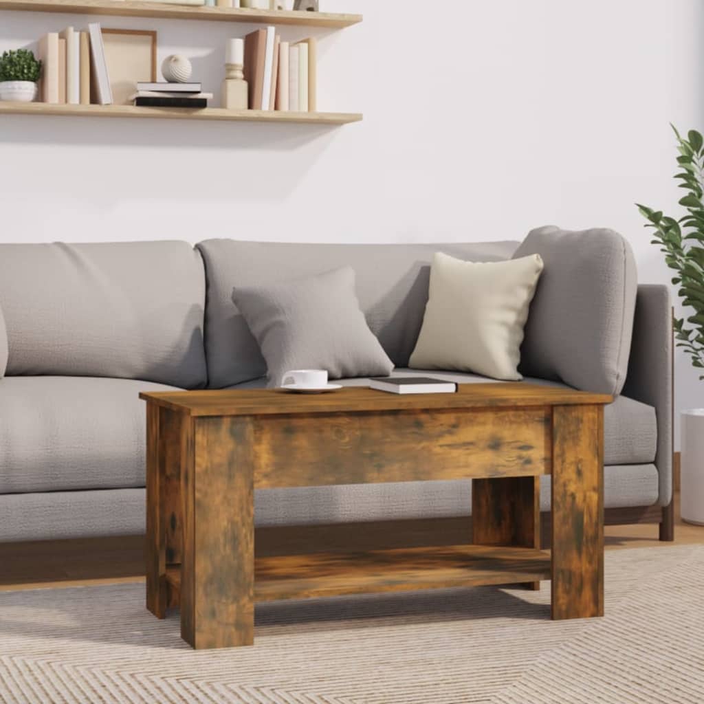 vidaXL Coffee Table Lift Top End Table Accent Side Sofa Table Engineered Wood-52