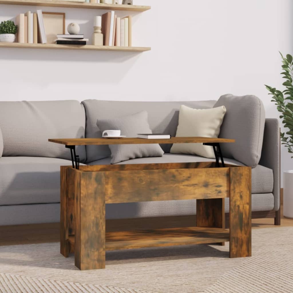 vidaXL Coffee Table Lift Top End Table Accent Side Sofa Table Engineered Wood-46