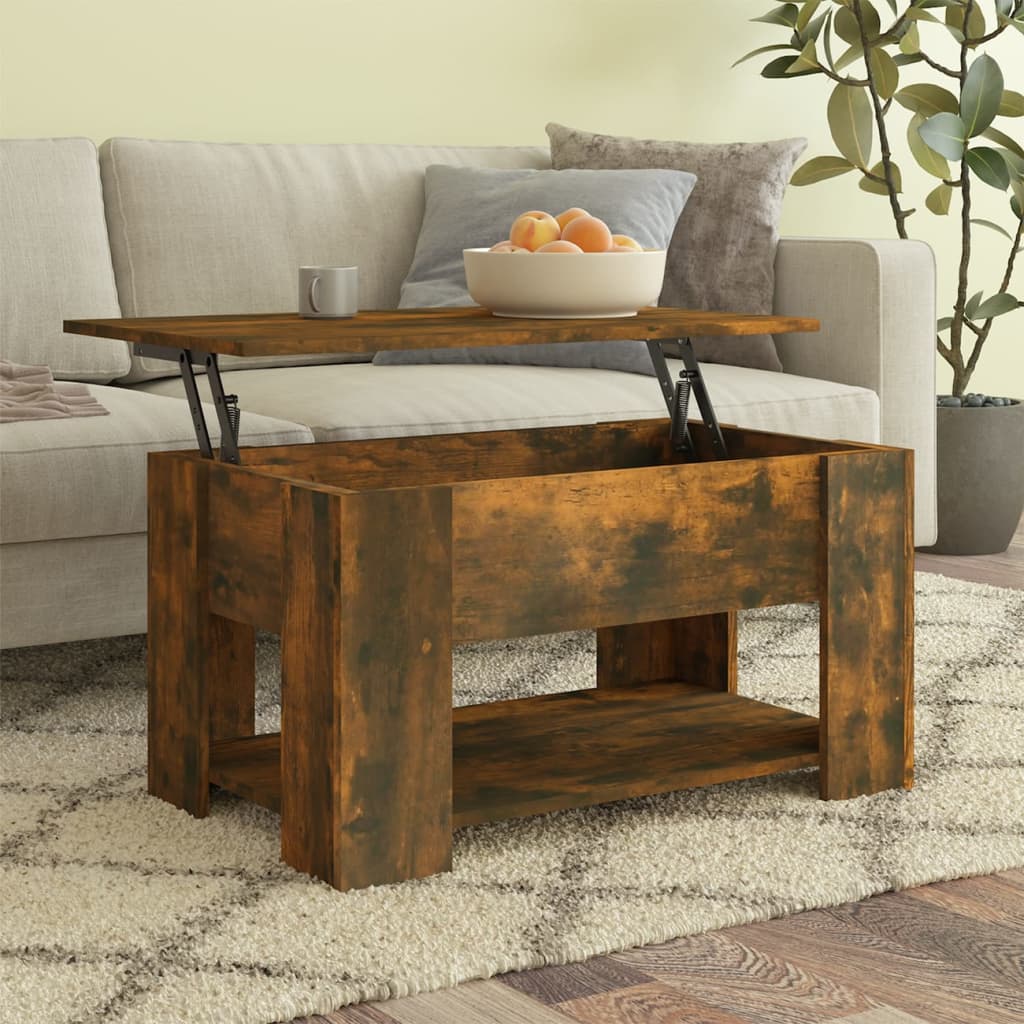 vidaXL Coffee Table Lift Top End Table Accent Side Sofa Table Engineered Wood-9