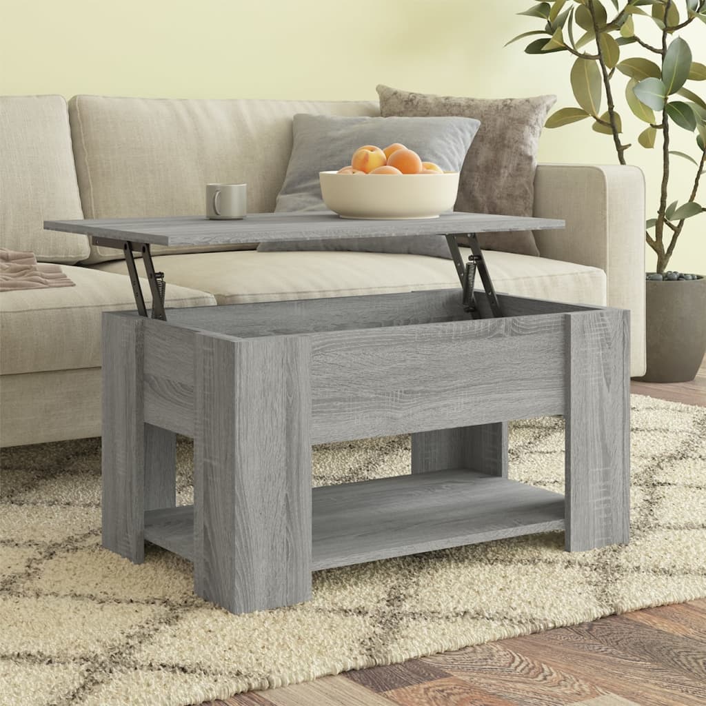 vidaXL Coffee Table Lift Top End Table Accent Side Sofa Table Engineered Wood-18