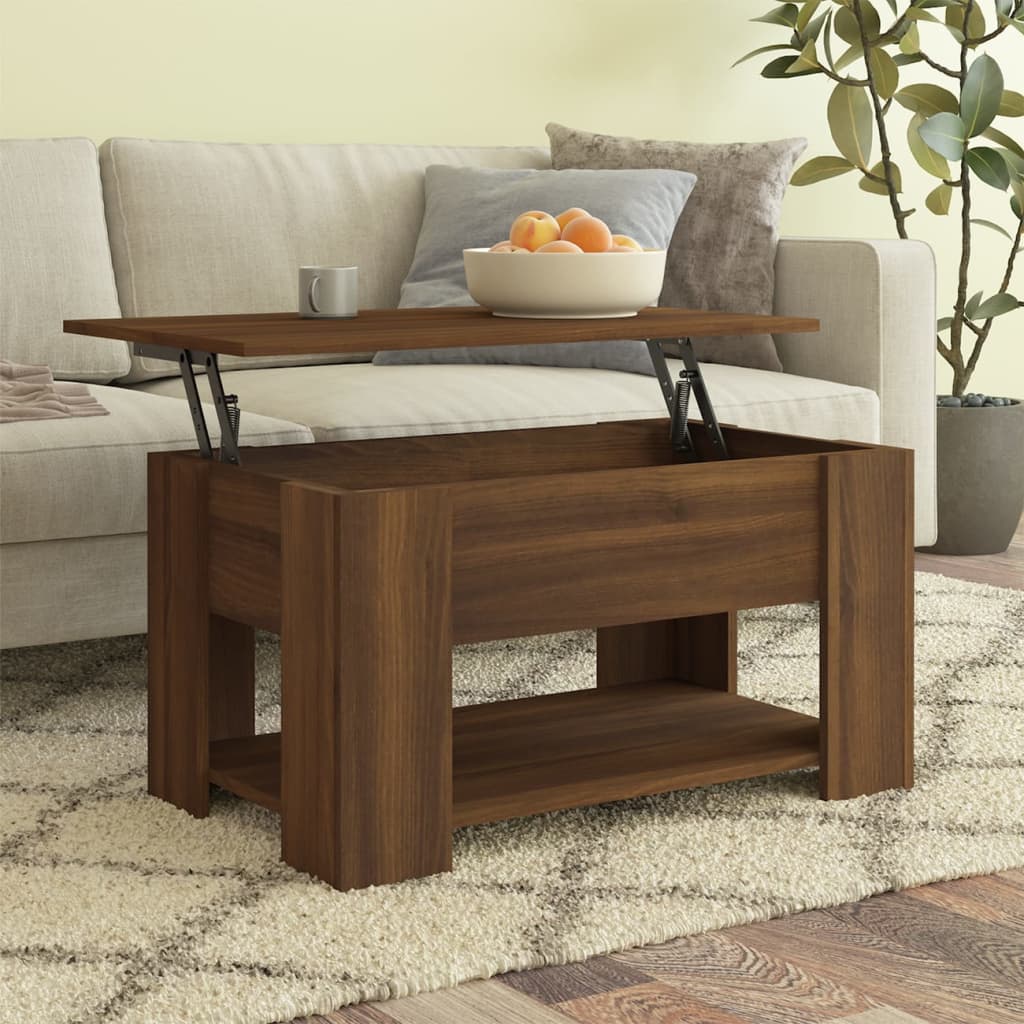 vidaXL Coffee Table Lift Top End Table Accent Side Sofa Table Engineered Wood-5