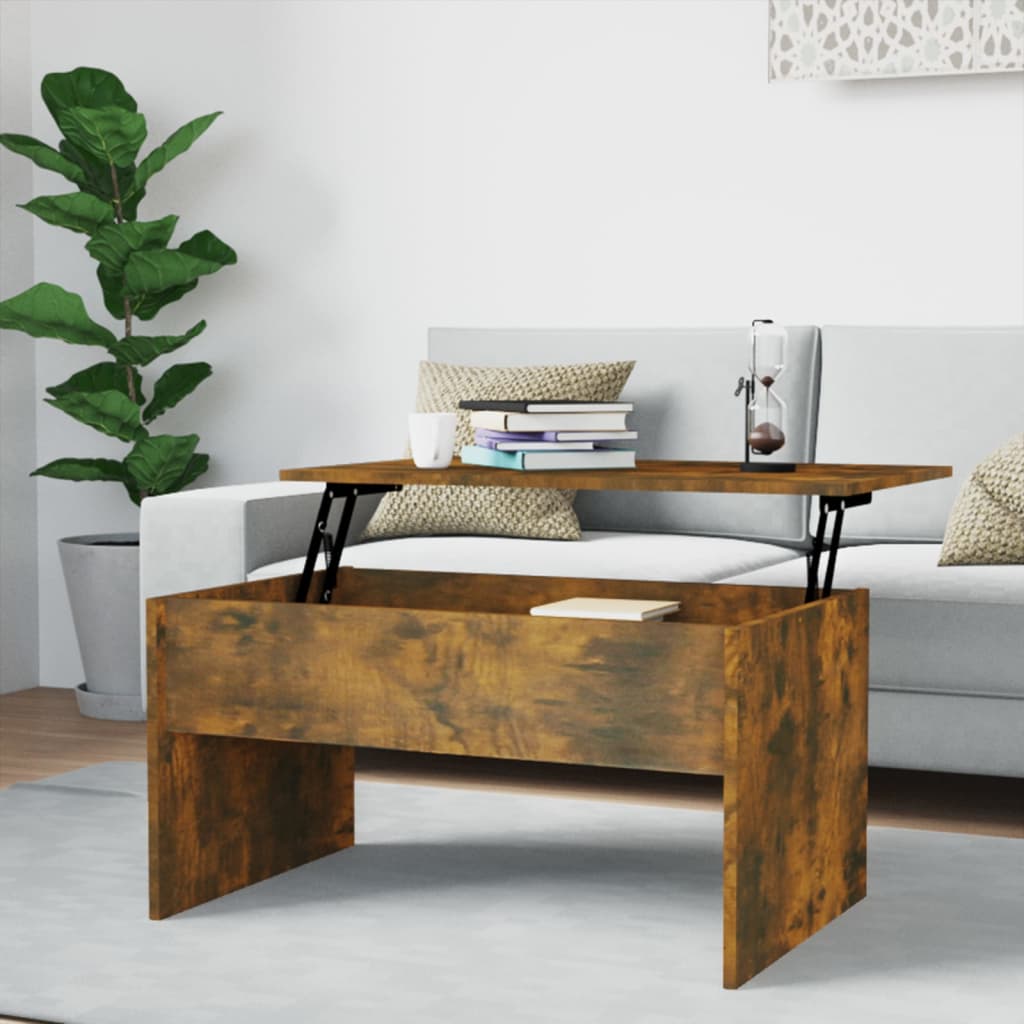 vidaXL Coffee Table Lift Top End Table Accent Side Sofa Table Engineered Wood-2