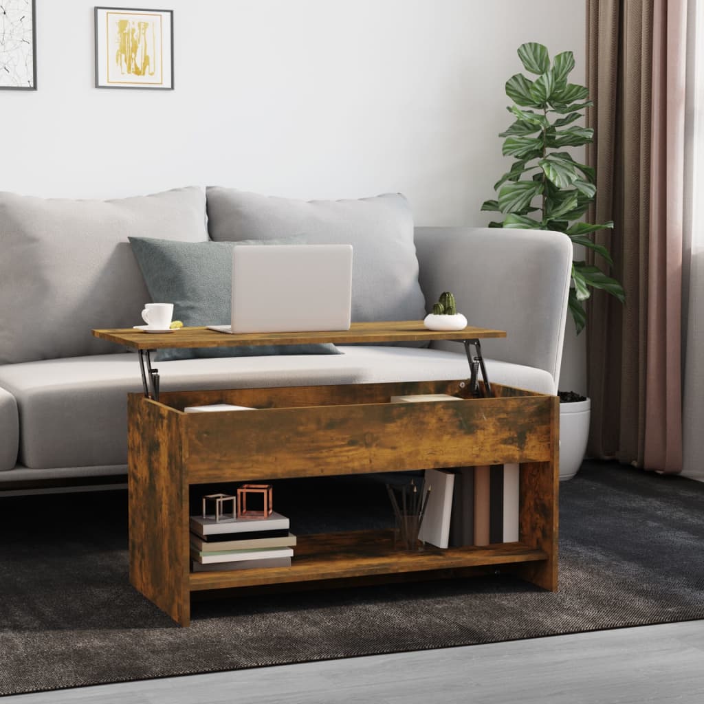 vidaXL Coffee Table Lift Top End Table Accent Side Sofa Table Engineered Wood-43