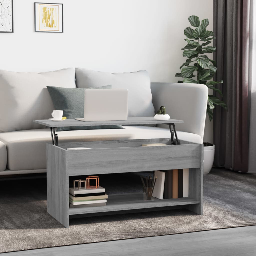 vidaXL Coffee Table Lift Top End Table Accent Side Sofa Table Engineered Wood-14