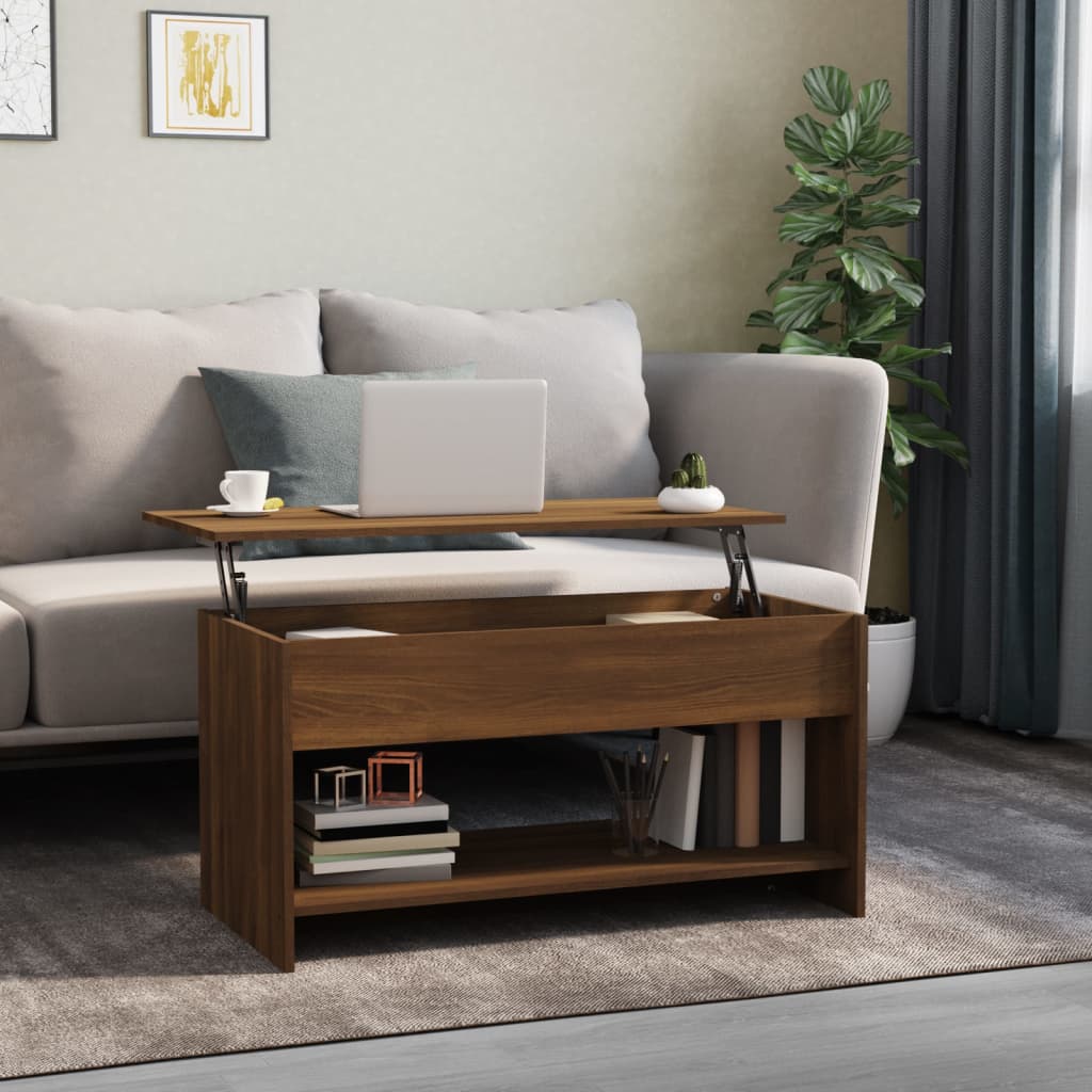 vidaXL Coffee Table Lift Top End Table Accent Side Sofa Table Engineered Wood-61