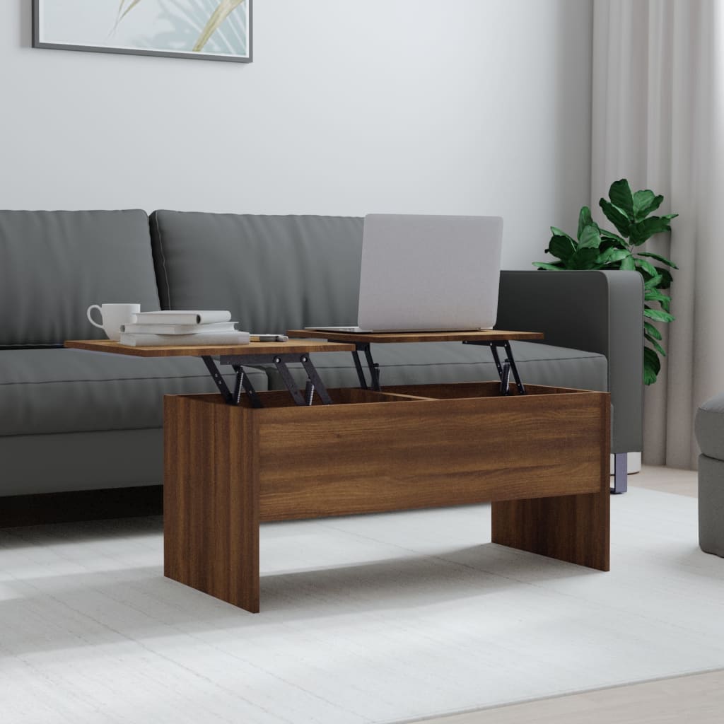 vidaXL Coffee Table Lift Top End Table Accent Side Sofa Table Engineered Wood-20
