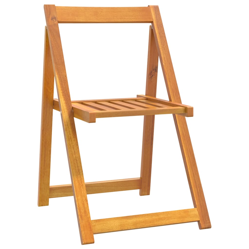 vidaXL Folding Chair Patio Furniture Wooden Dining Chair Solid Wood Acacia-21