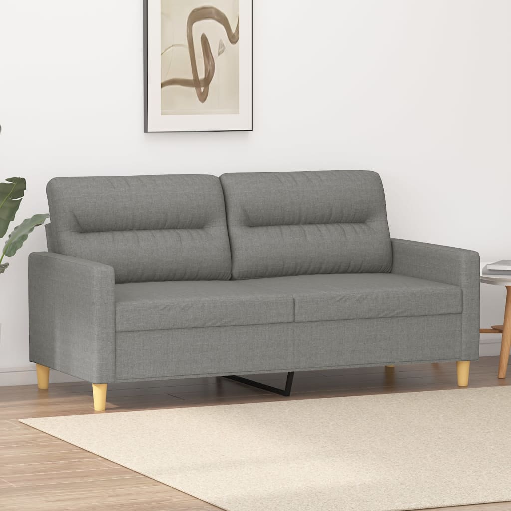 vidaXL 3-Seater Sofa Dark Gray 82.7" Fabric-7