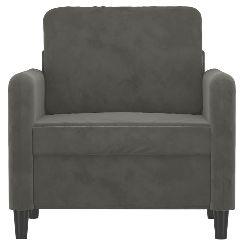 vidaXL Sofa Chair Living Room Accent Upholstered Chair with Armrest Velvet-29