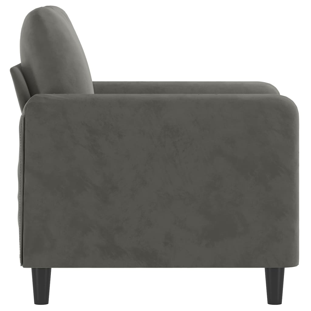 vidaXL Sofa Chair Living Room Accent Upholstered Chair with Armrest Velvet-35