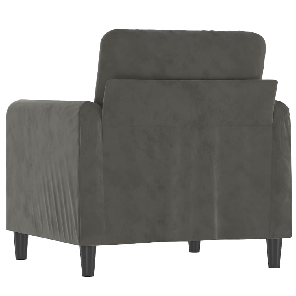 vidaXL Sofa Chair Living Room Accent Upholstered Chair with Armrest Velvet-41