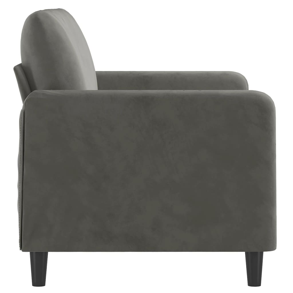 vidaXL Sofa Chair Living Room Accent Upholstered Chair with Armrest Velvet-7